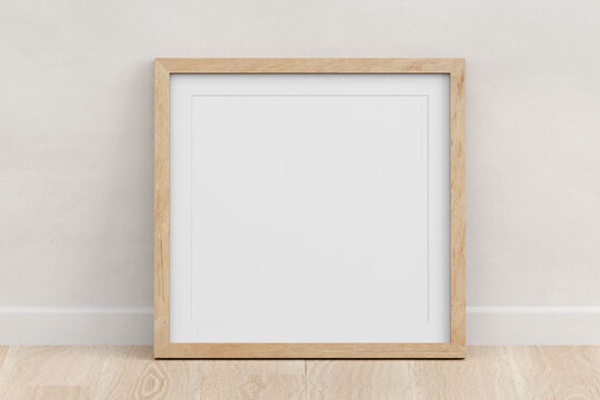 View of a Wooden frame mock up - 3d rendering