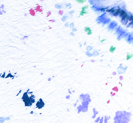  Blue Tie Dye Background. Ink Print Paint