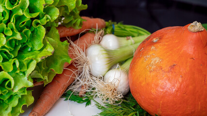 close up of seasonal vegetables