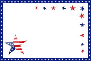 Patriotic border Americanday banner