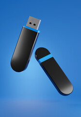 3d render of usb stick for your mockup branding