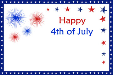 Patriotic banner July 4th American flag