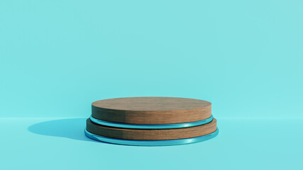 3d rendered. Pedestal for display, pedestal or platform, Blank product stand.
