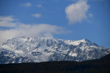 Snow covered mountains in Liechtenstein, Europe