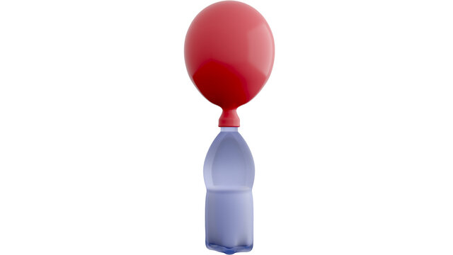 A 3D Self Inflating Balloon Science. In The Self-inflating Balloon Science Experiment, Children Can Test Which Chemical Reaction Produces The Reaction That Is Best At Inflating A Balloon. 