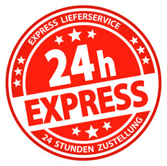 round business button - 24 hours express (german)