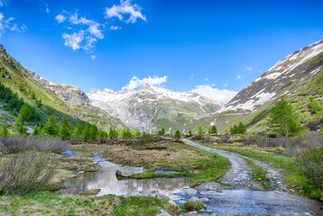 Fototapeta na wymiar Rhonetal - Grand Tour of Switzerland