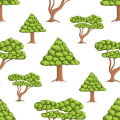 Seamless pattern with trees.