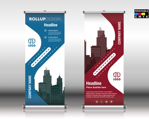 Roll up banner stand template design