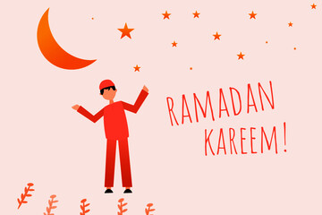 Ramadan kareem, greeting card design for month of ramadan; celebrated in muslim countries like Turkey, Pakistan, Iran, Saudi Arabia.