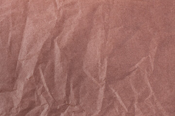 Coffee color creased paper tissue background texture, wrinkled tissue paper texture.