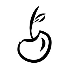 Cherry line art icon