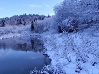 winter in small lake