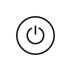 Power button icon isolated. Start sign. Flat design