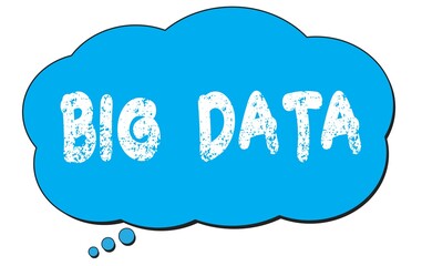 BIG  DATA text written on a blue thought bubble.