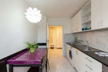 Interior of a kitchen with appliances