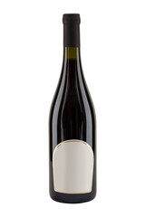 Wine bottle mockup isolated on white