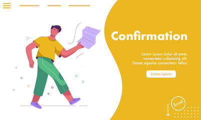 Vector landing page of Confirmation concept