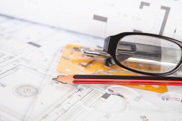 Indoor construction drawing