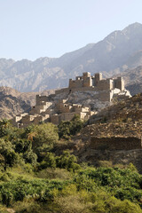 The village of Thee Ain in Al-Baha, Saudi Arabia is a unique heritage site that includes old archaeological buildings - 427613156