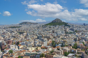 Panorama Of Athens Megalopolis From Acropolis Hill,Greece