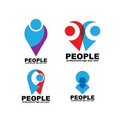 Fun people Healthy Life Logo template vector icon, Adoption and community care Logo
