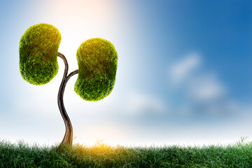 Trees (kidneys), 3D environmental and medical concepts