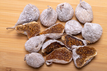 dried figs sprinkled with rice flour. A healthy and nutritious snack and an excellent culinary addition