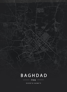Map Of Baghdad, Iraq