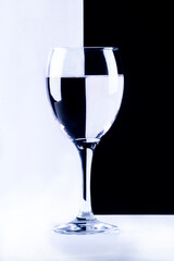 checkerboard wine glass