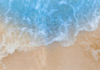 Blue sea and beach texture background.