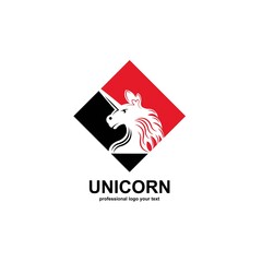 unicorn logo design icon symbol
