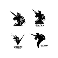 unicorn logo design icon symbol
