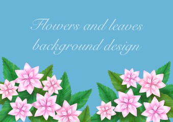 紫陽花のイラスト背景　ピンク