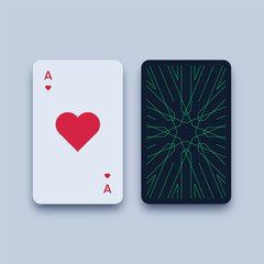 Ace of hearts playing card illustration