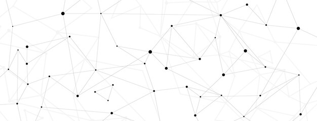 Abstract Polygonal Space Background with Connecting Dots and Lines