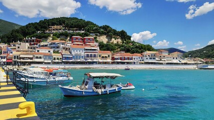 Fototapeta na wymiar parga greece, famous tourist destination in epirus, preveza