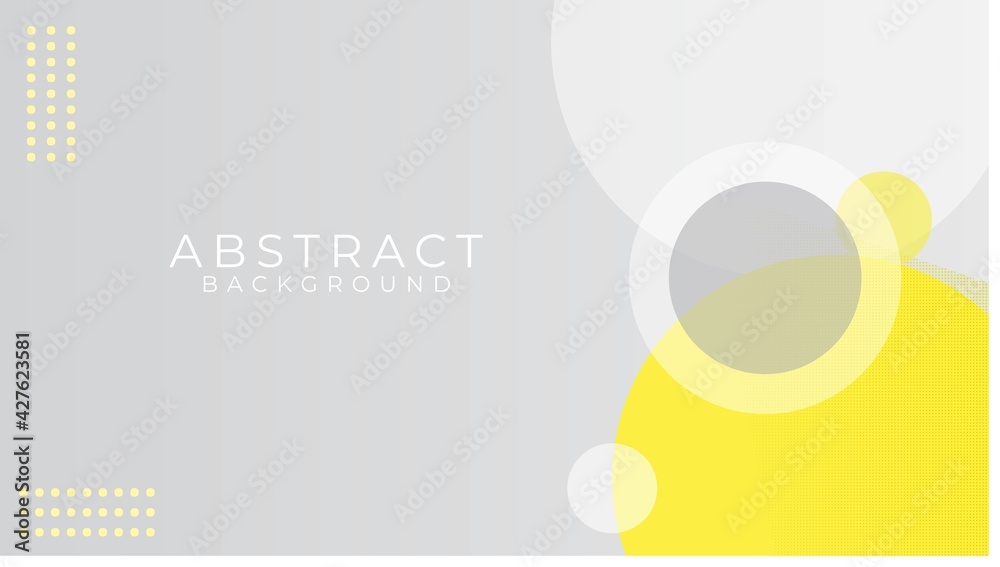 Poster yellow flat shape and white liquid blob, gray liquid stain, and yellow geometric shape. set of abstr