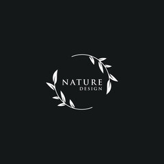 Aesthetic logo template business badge, natural branding design vector