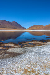 Laguna Miniques high on the altiplano - Atacama Desert - Chile