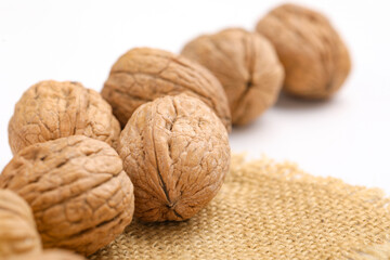 Walnut isolated on a white background.