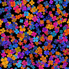 Seamless pattern of colorful abstract flowers. EPS 10