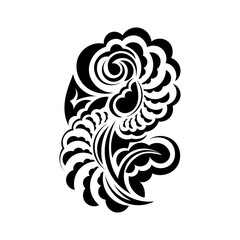 Vintage retro baroque pattern. Isolated. Vector illustration