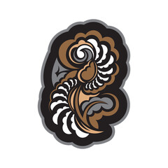 Vintage luxury retro baroque print. Vector