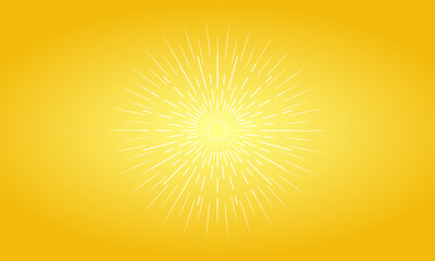 yellow sunlight vector illustration on white background. creative icon.