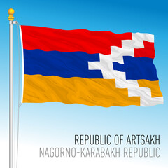 Artsakh Nagorno Karabakh Republic flag, Armenia, vector illustration