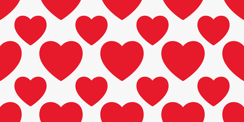 Naklejka na ściany i meble red hearts pattern background.vector illustration.