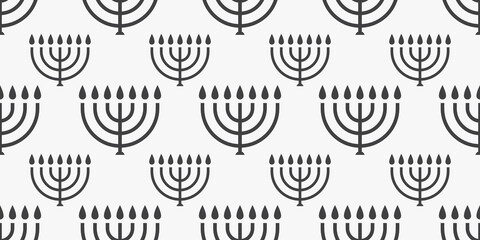 Hanukkah candle pattern background. vector illustration.