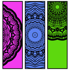 Banner design with floral mandala. Vector illustration