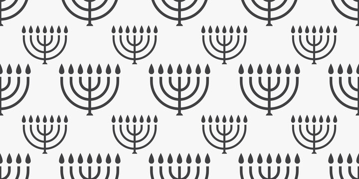 Hanukkah candle pattern background. vector illustration.